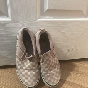 Light pink vans in the size 3 for kids